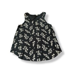 [Old Navy] Black and White Floral Leaf Tank Top